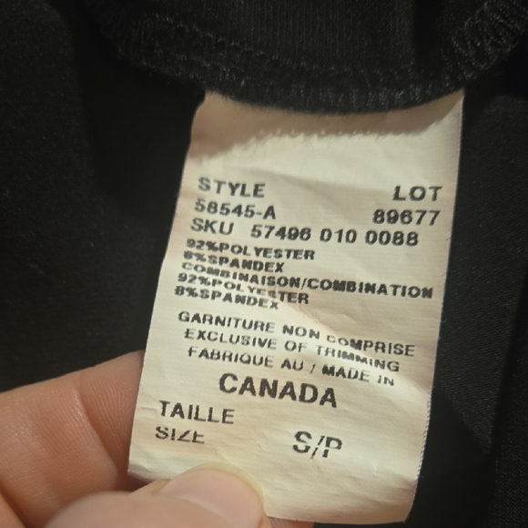 Le Chateau Two-Tone Black and White Midi Dress - Picture 7 of 8